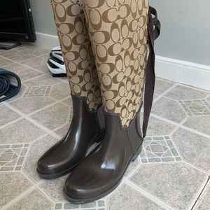 Coach rain boots
